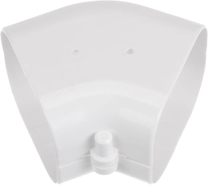 PATIKIL 3" PVC Decorative Line Cover, 45°Elbow Tubing Parts Accessories for Air Conditioner Central AC Heat Pump, White