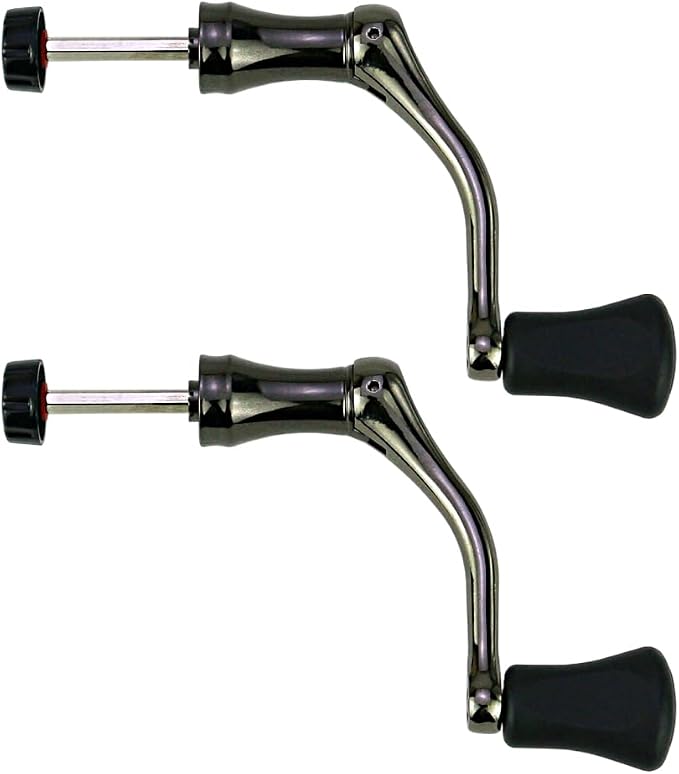 DONGKER Fishing Spinning Reel Handle,2 PCS Full Metal Rocker Grip Fishing Swivel Reel Handle for Most Fish Reels