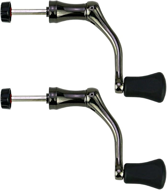 DONGKER Fishing Spinning Reel Handle,2 PCS Full Metal Rocker Grip Fishing Swivel Reel Handle for Most Fish Reels