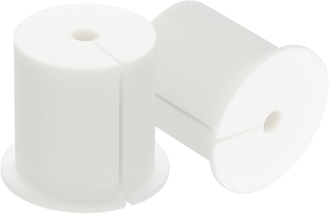 PATIKIL Wall Grommets for Cables 1-3/8", 2 Pcs Cable Routing Kit Silicone Hole Grommet Feed Through Bushing for Ethernet Accessories with 0.26" (6.5mm) Hole, White