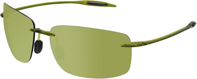 JULI Sports Sunglasses for Men Women Tr90 Rimless Frame for Running Fishing Golf Surf Driving MJ8009
