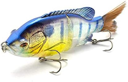 5.9in Multi Jointed Swimbait Fishing Lures Bait,2 Segment Big Giant Sinking Fishing Bass Lures,Crankbaits Swimbaits with Treble Hook