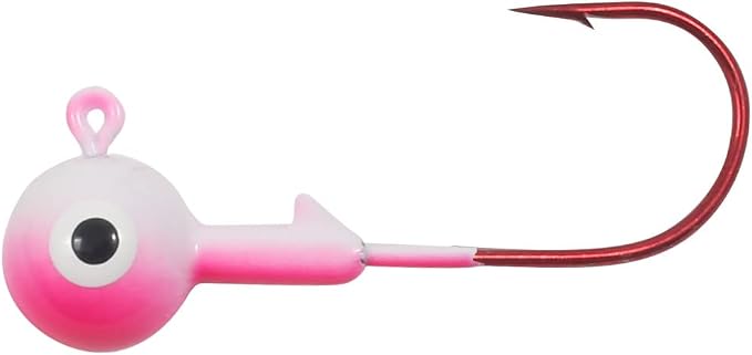 Northland Tackle Gum-Ball Fishing Jig Heads for Walleye, Bass, Trout, Crappie, & Panfish – 22 Lure Colors, Bulk Packs, 8 Sizes (1/64, 1/32, 1/16, 1/8, 3/16, 1/4, 3/8, & 1/2 Oz)