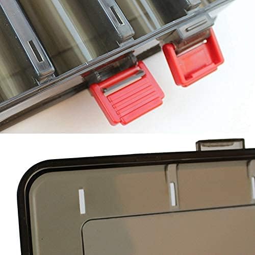 Fishing Lure Tackle Box, Fishing Tackle Storage Trays, Double Sided 10 Compartments Waterproof, Organizer Case Boxes Containers, for Vest Casting Fly Fishing
