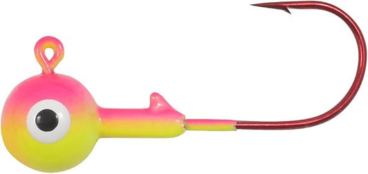 Northland Tackle Gum-Ball Fishing Jig Heads for Walleye, Bass, Trout, Crappie, & Panfish – 22 Lure Colors, Bulk Packs, 8 Sizes (1/64, 1/32, 1/16, 1/8, 3/16, 1/4, 3/8, & 1/2 Oz)
