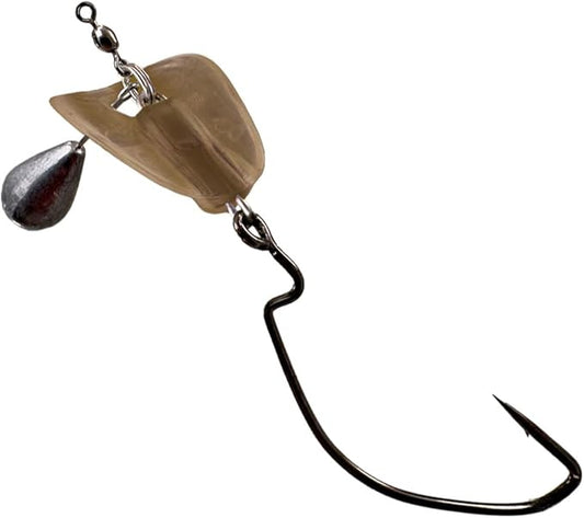Headbanger BottomRocker Deep Diving Jig Head – Weedless Swimbait Head for Craws & Creature Baits – Patented Action Lip Prevents Rising – Texas Rig Bass Lure – 3/8 oz & 1/2 oz