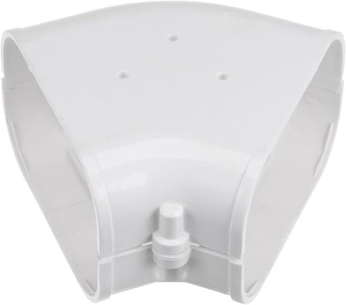 PATIKIL 4" PVC Decorative Line Cover, 45°Elbow Tubing Parts Accessories for Air Conditioner Central AC Heat Pump, White