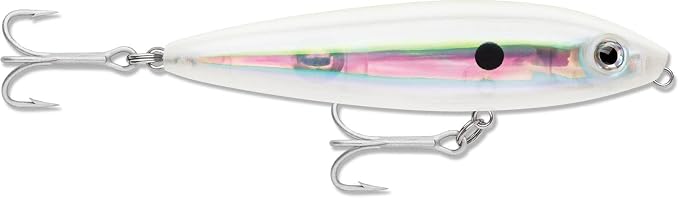 Rapala Saltwater Skitter Walk Topwater Walking Bait, Inshore Hard Bait, Snook Redfish and Striper Lure, 4-3/8", Holographic Bone
