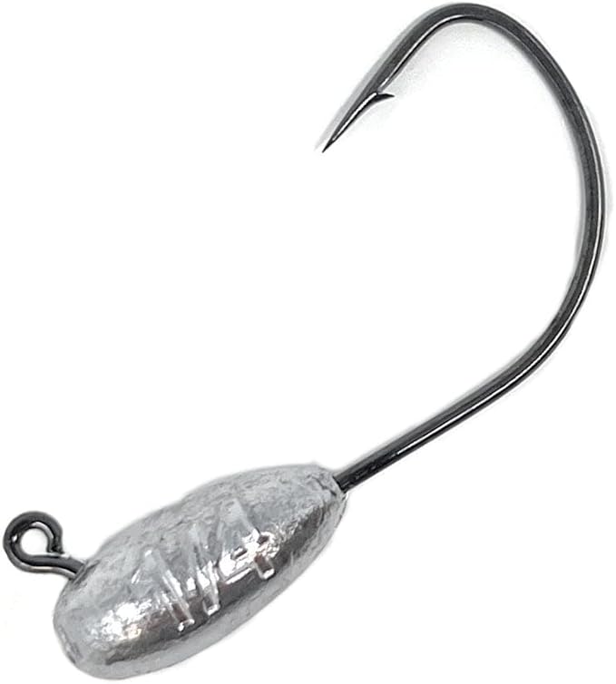 Reaction Tackle Tube Jig Heads for Bass Fishing - Tube Bait with Size Stamped on Jighead for use with Hollow Body Fishing Lures (10-Pack)