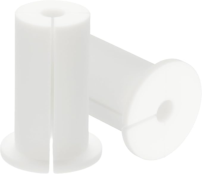 PATIKIL Wall Grommets for Cables 1", 2 Pcs Cable Routing Kit Silicone Hole Grommet Feed Through Bushing for Ethernet Accessories with 0.31" (8mm) Hole, White