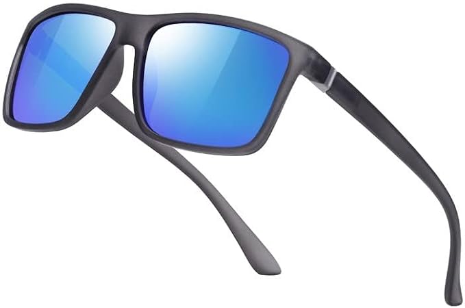 Sunglasses Men Polarized Sunglasses for Mens and Womens,Black Retro Sun Glasses Driving Fishing UV Protection
