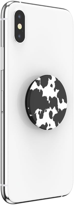 PopSockets Adhesive Phone Grip, Holder, Phone Stand, Cow Print - Its a Moood