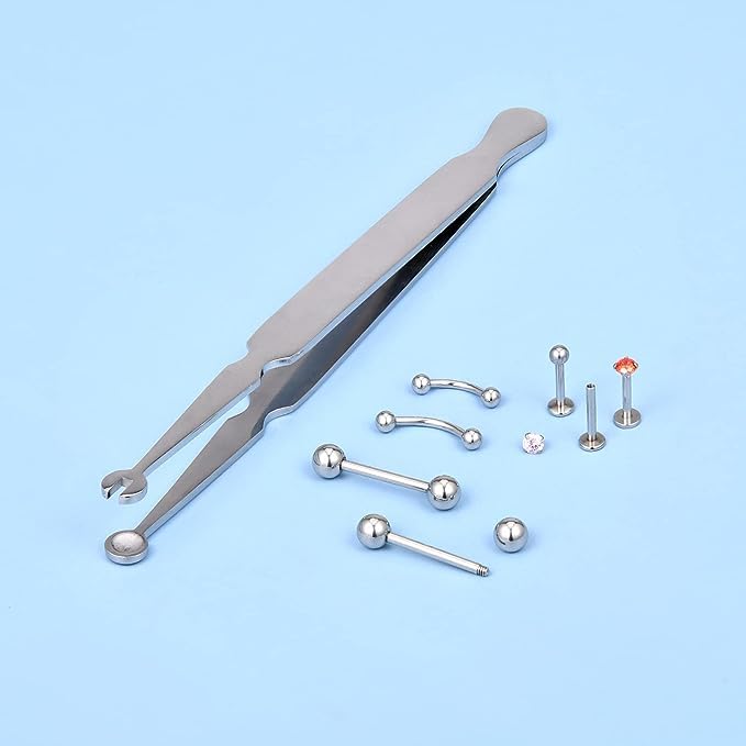 DJCIW Multi-Purpose Piercing Clamp Tool,Piercing Removal Tool-Perfect to Change and Remove Cartilage,Lip and Nose Jewelry Remove Ball Back Earrings