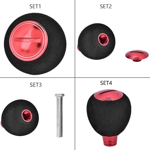 Fishing Reel Power Knob,EVA & Metal Lightweight Grip Modification Power Knob Reel Bait Casting Spinning Reels Replacement for Saltwater & Freshwater (42mm x 33mm)