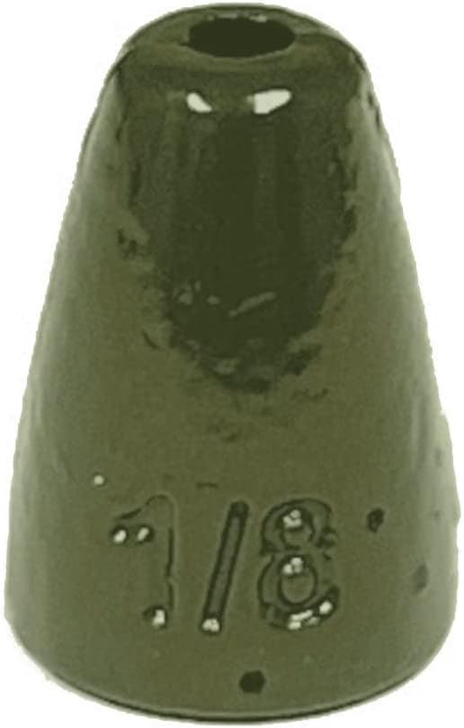 Reaction Tackle Lead Worm Weights - Bullet Shaped Sinkers with Size Stamped - Bass Fishing Tackle Fishing Weights (25-Pack)