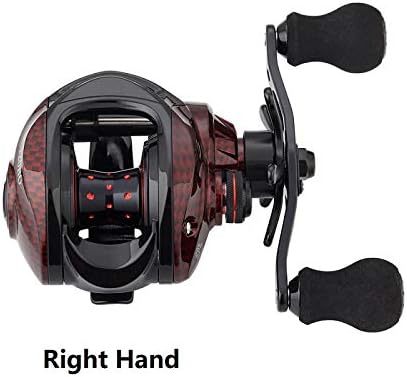 FISHDROPS Baitcaster Reels, 9+1BB, CNC Aluminum Spool, Magnetic Brake System Bait Caster Reel High Speed Gear Ratio 7.0:1 Ultra Smooth Low Profile Baitcasting Fishing Reel