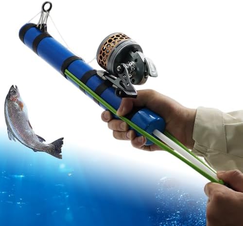 SUFFUSE Fishing Rod, Portable Catapult Lure Fishing Tools, Saltwater and Freshwater Great Gear for Traveling