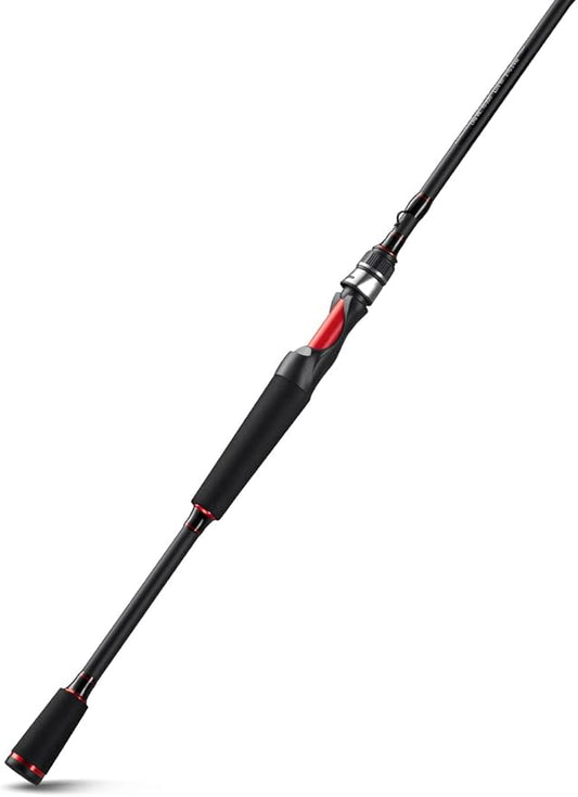 Piscifun Torrent Fishing Rod, IM6 Carbon Baitcaster Rod & Spinning Rod, High Sensitive Lightweight Casting Rod & Spinning Fishing Rod, Zirconium Oxide Rings, 2 Pieces Baitcast Rod & Spin Rod