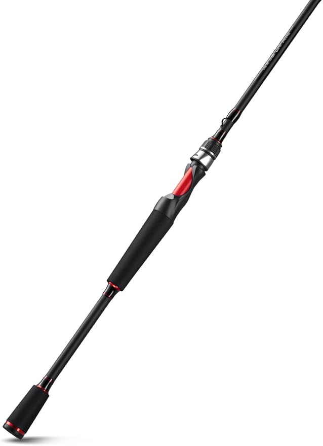Piscifun Torrent Fishing Rod, IM6 Carbon Baitcaster Rod & Spinning Rod, High Sensitive Lightweight Casting Rod & Spinning Fishing Rod, Zirconium Oxide Rings, 2 Pieces Baitcast Rod & Spin Rod
