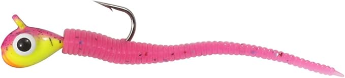Northland Fishing Tackle Impulse Rigged Tungsten Bloodworm Jig for Ice Fishing Panfish, Assorted Sizes and Colors