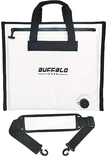 Buffalo Gear Insulated Cooler Bag - 20x18in Bait Cooler, Waterproof Fish Kill Bag