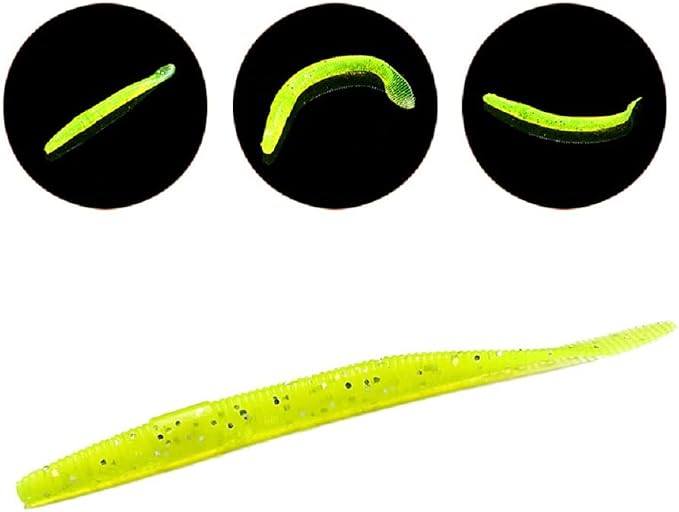 Soft Baits Finesse Worms Flat Tail Stick Worm(10cm/3.94in 2.9g/0.1oz. 6 Color Option)