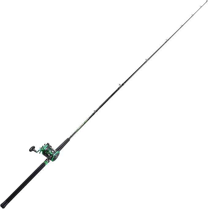 Sougayilang Catfish Rod and Reel Combo, 2-Piece MH Conventional Reel Fishing Combo, 25 lb Carbon Drag for Large Flathead and Blue Catfish, Saltwater-Ready for Salmon and Steelhead Bottom Fishing