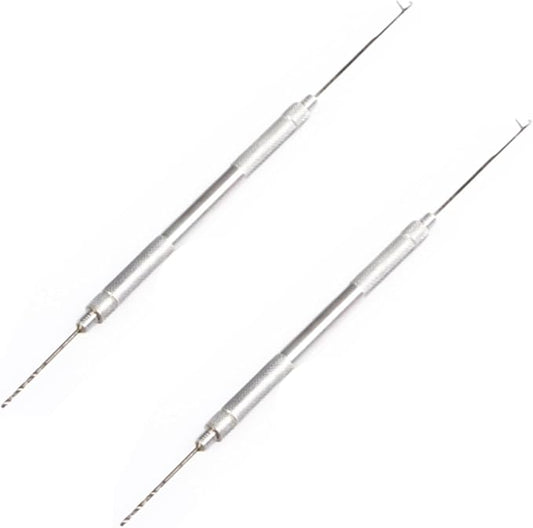 Fishing Bait Needle Kit, 2 Packs Aluminum Alloy Fishing Baiting Rigs Tool Kit Fishing Rigging Bait Needle Tool Fishing Bait Needle Swinger Driller Kit Fishing Accessories for Lures Bait Driller