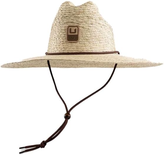 HUK Men's Crushable Straw Hat, Packable Wide Brim Fishing & Beach Hat for Men
