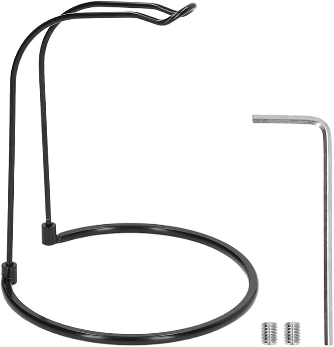 Stainless Steel Fishing Reel Rack - Portable Rod Holder Stand for Display & Storage Reel Bracket, 16.5x14.5x3cm(Black)