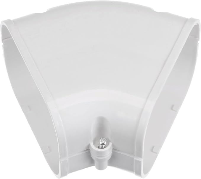 PATIKIL 4" PVC Decorative Line Cover, 45°Elbow Tubing Parts Accessories for Air Conditioner Central AC Heat Pump, White