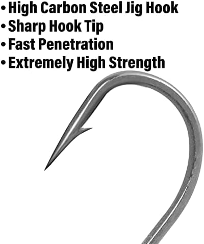 Dr.Fish 10 Pack Swimbait Jig Heads, Saltwater Fishing Jig Heads 3D Eyes High Carbon Steel Hooks Surf Fishing Lures Flounder Striper Halibut Pompano Bass