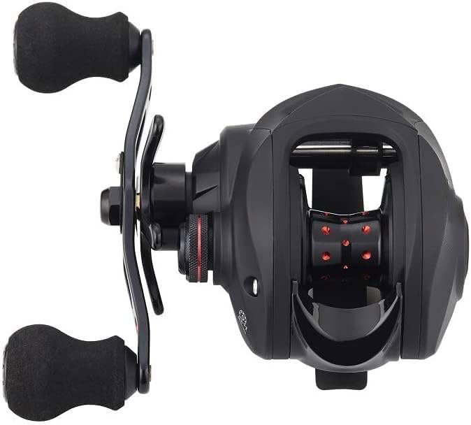 FISHDROPS Baitcaster Reels, 9+1BB, CNC Aluminum Spool, Magnetic Brake System Bait Caster Reel High Speed Gear Ratio 7.0:1 Ultra Smooth Low Profile Baitcasting Fishing Reel