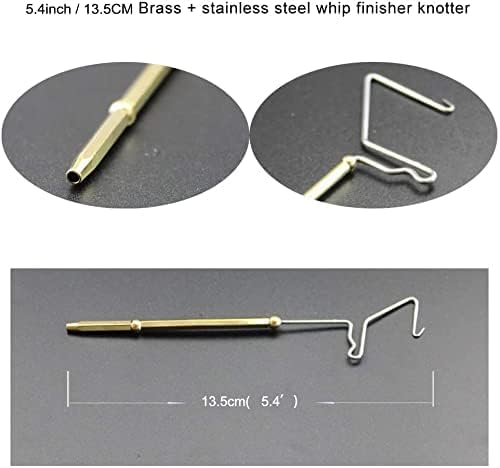 GREATFISHING 4pc Fly Tying Tools Combo Kit - Stainless Steel Whip Finisher, Bodkin, Bobbin, Disc Bobbin