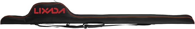 Lixada 63 Inch Fishing Rod Bag Portable Fishing Rod Reel Protective Case, Folding Fishing Pole Holder Cover Rod Tackle Organizer