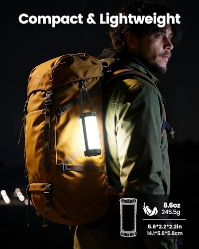 Glocusent 106 LED Camping Lights, Up to 80Hrs, 5000mAh Camping Lantern Rechargeable with 5 Brightness 3 Modes & SOS, IP68 Waterproof, Max 1200LM, Lanterns for Power Outages Hiking Emergency Hurricane