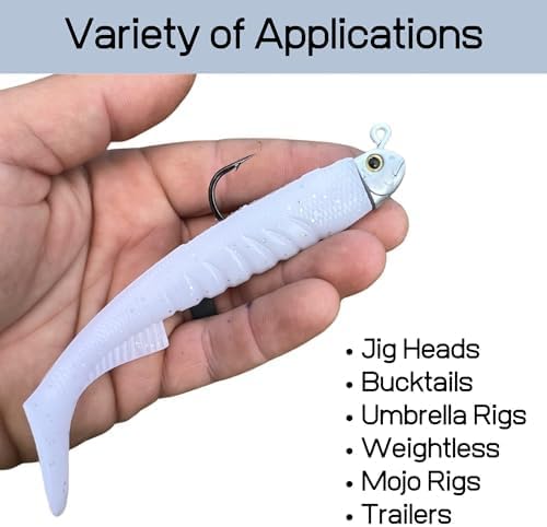 Extreme Paddle Tail Swim Baits - Soft Plastic Swimbaits, Premium Paddle Tail Swimbaits for Bass Fishing, Great Action Lifelike Saltwater Soft Swimbait Shad Lure