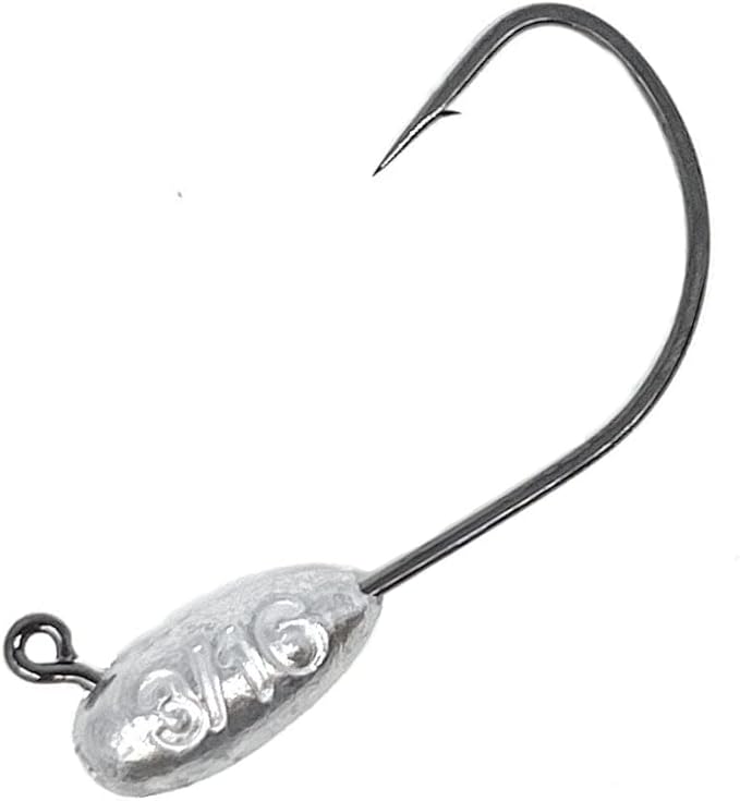 Reaction Tackle Tube Jig Heads for Bass Fishing - Tube Bait with Size Stamped on Jighead for use with Hollow Body Fishing Lures (10-Pack)