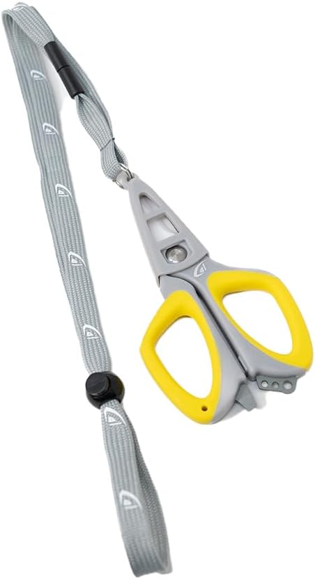 danco Fishing Ceramic Braid Scissor, Karl,Serrated Blades, Fishing Scissors for Braided Line, Non Slip Grip
