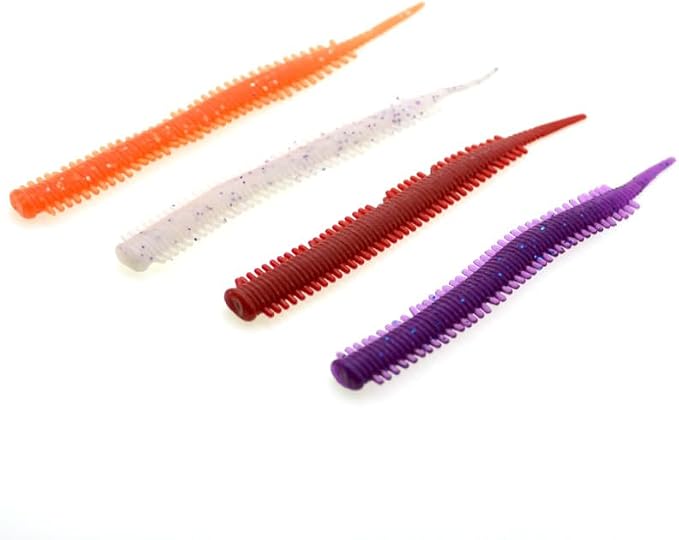 90pcs Soft Fishing Lure Super Soft TPE Worm Bait Elastic Durable Environmental Earthworm Neried ﻿