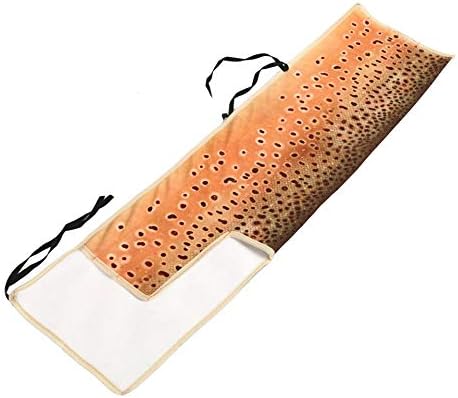M MAXIMUMCATCH Maxcatch Fly Rod Sock, Thicken Cotton Fabric Protector Rod Cover with 4 Compartments, for 9ft/10ft 4-Sec Fly Rod