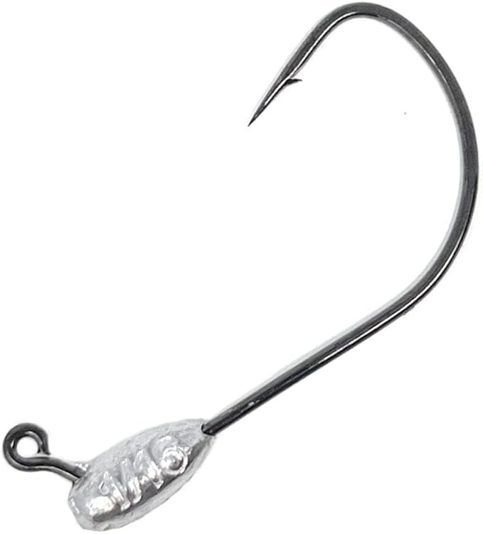 Reaction Tackle Tube Jig Heads for Bass Fishing - Tube Bait with Size Stamped on Jighead for use with Hollow Body Fishing Lures (10-Pack)