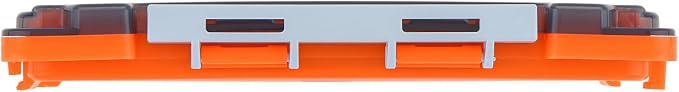 Fishing Tackle Box Slit Foam Case, Super Slim Fishing Lures Jig Box Hooks Spinners Spoons Storage Tackle Tray, (6.8 * 3.8 * 0.8inch) (Orange)