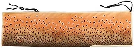 M MAXIMUMCATCH Maxcatch Fly Rod Sock, Thicken Cotton Fabric Protector Rod Cover with 4 Compartments, for 9ft/10ft 4-Sec Fly Rod