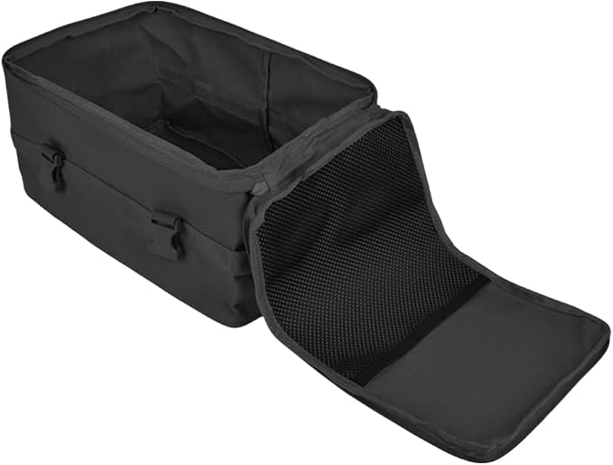 DONGKER Fishing Storage Bag,Dual Zipper Tactical Travel Organizer Bag with Internal Mesh Pockets for Fishing Camping Travel