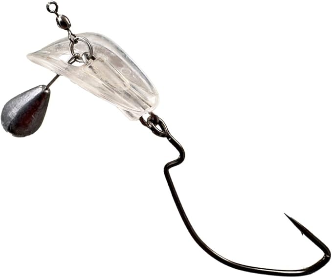 Headbanger BottomRocker Deep Diving Jig Head – Weedless Swimbait Head for Craws & Creature Baits – Patented Action Lip Prevents Rising – Texas Rig Bass Lure – 3/8 oz & 1/2 oz