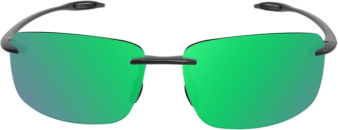 JULI Sports Sunglasses for Men Women Tr90 Rimless Frame for Running Fishing Golf Surf Driving MJ8009
