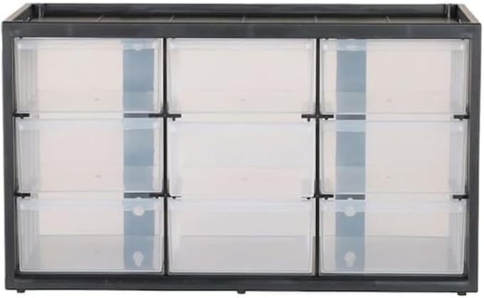 CRAFTSMAN Plastic Storage Organizer Bin System, 9 Compartment, Modular, Home Office (‎CMST40709)