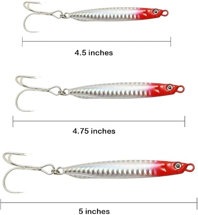 Saltwater Fishing Lures Fishing Jigs Fishing Spoons for Striped bass, Pompano, Spanish Mackerel ，Bluefish
