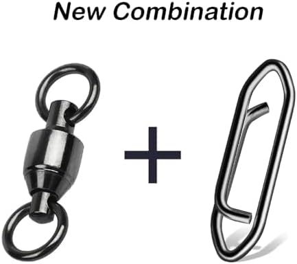 Snap Fishing Swivels Ball Bearing Swivel High Strength Fishing Swivels Saltwater Stainless Barrel Swivel for Freshwater